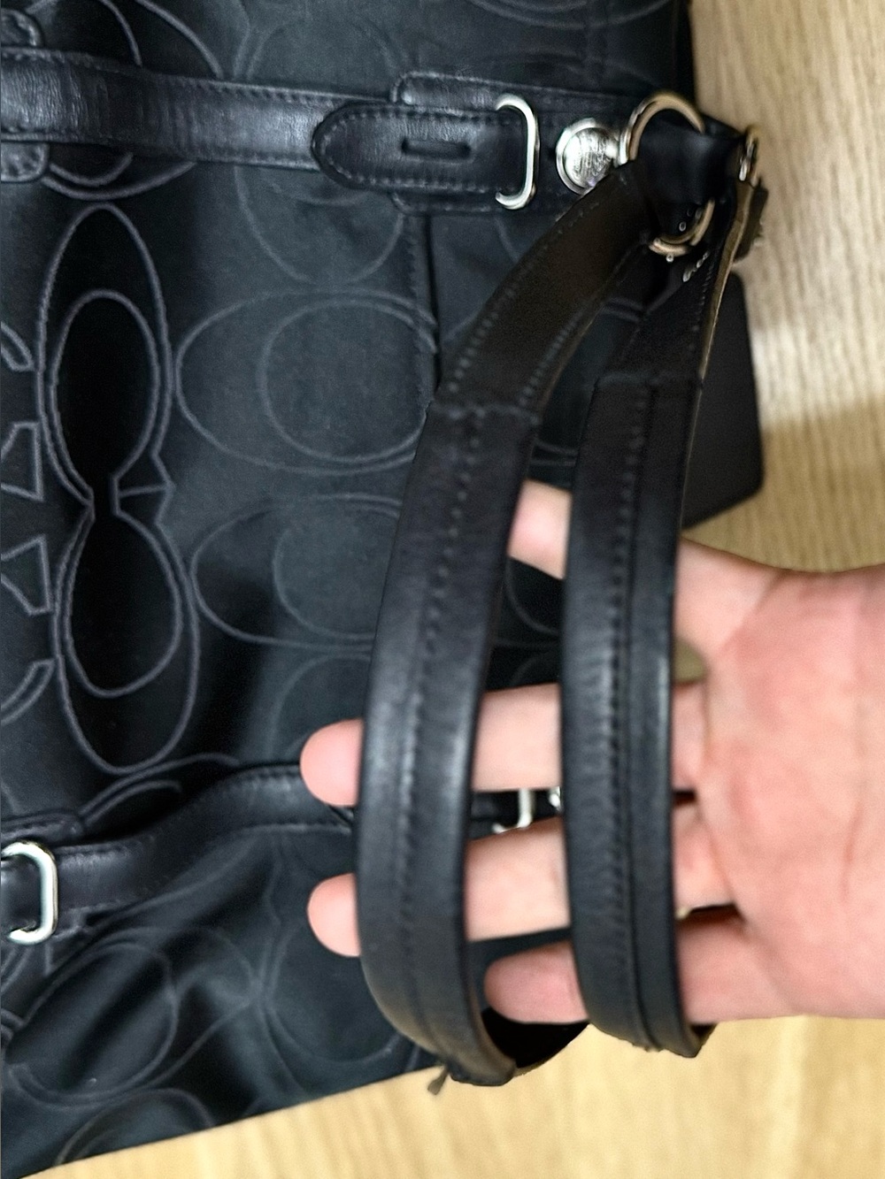 Coach Mia Op Art Signature Carryall Bag/Tote - Picture 8 of 12